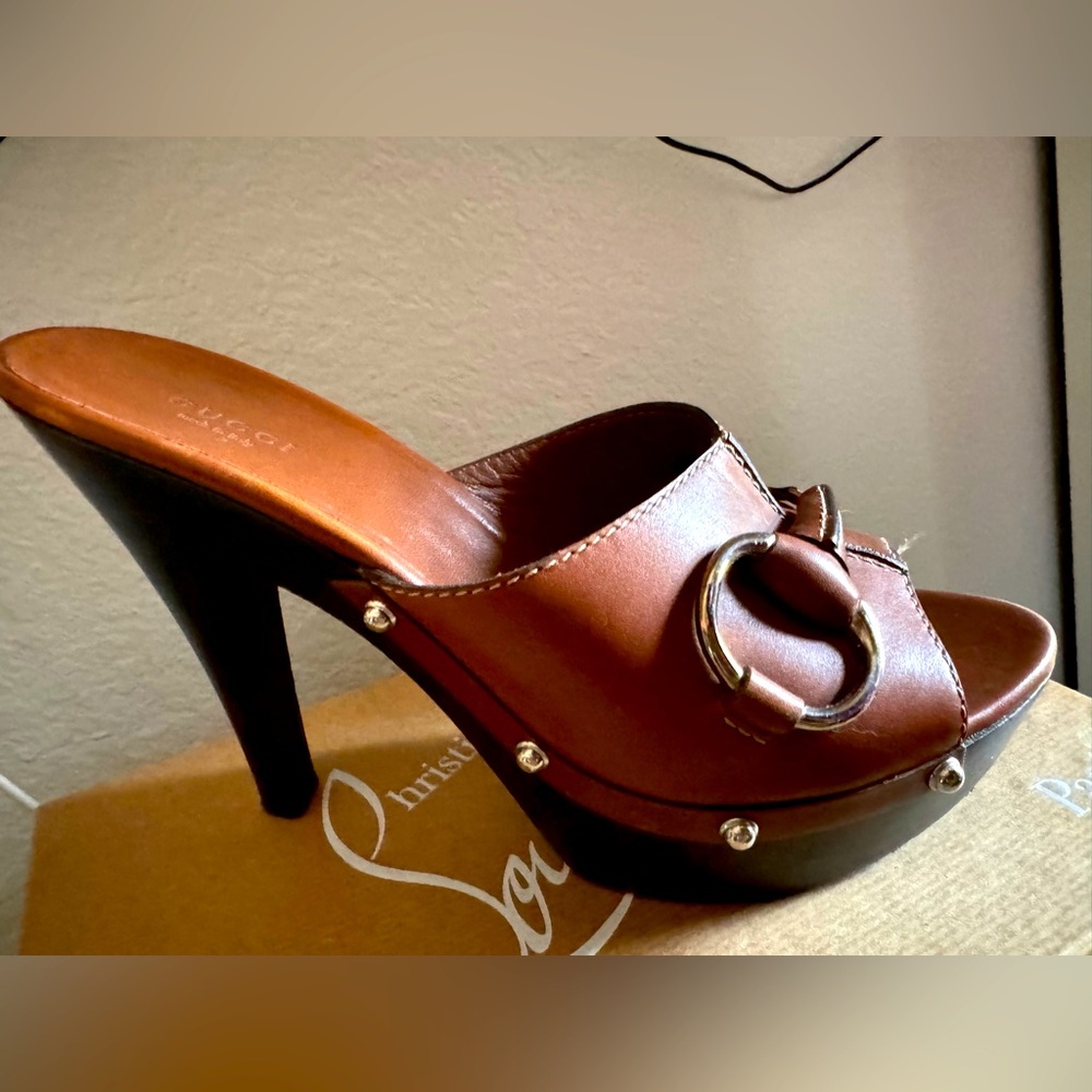 PRELOVED ORIGINAL GUCCI BROWN LEATHER SHOE